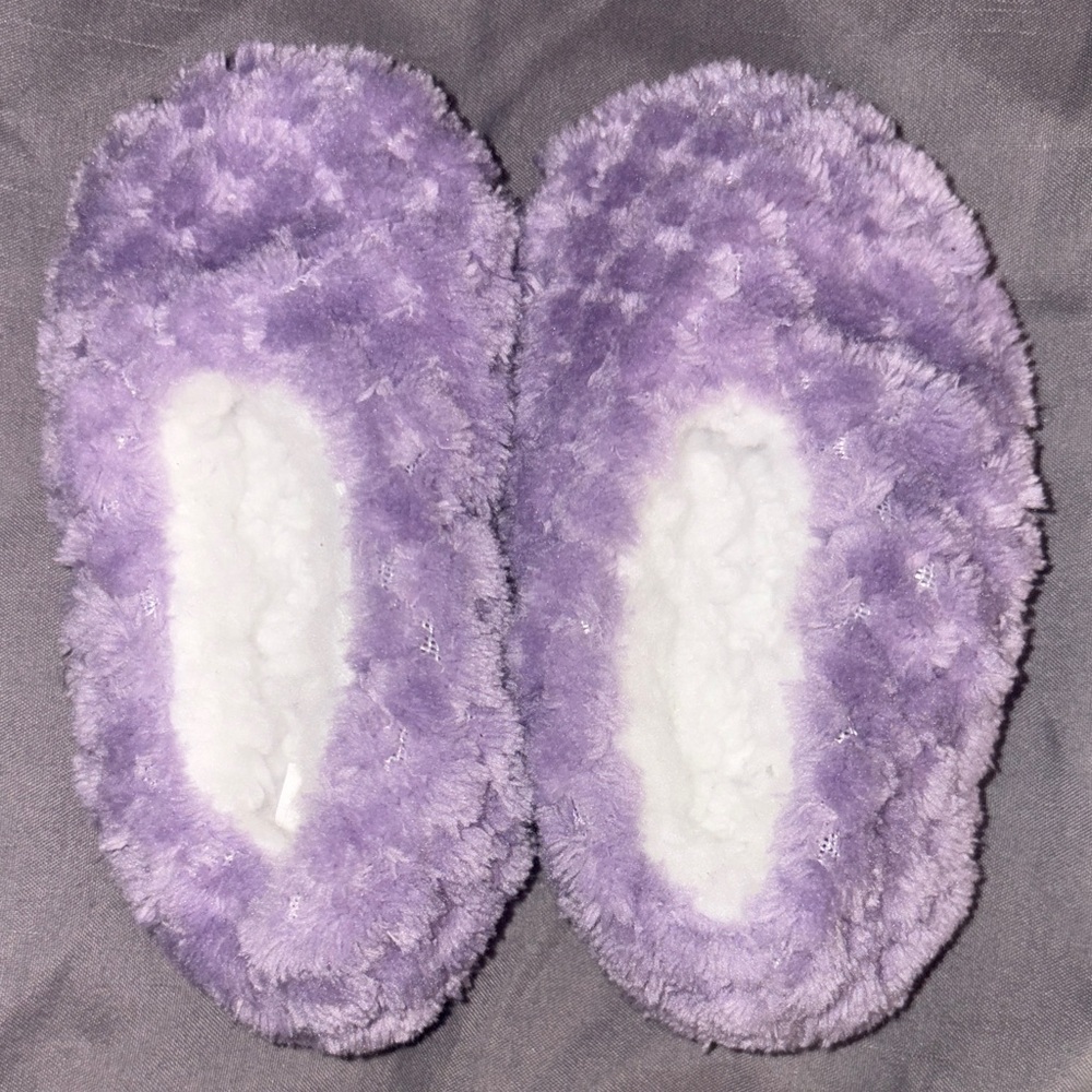 Cozy Purple Fuzzy Slippers